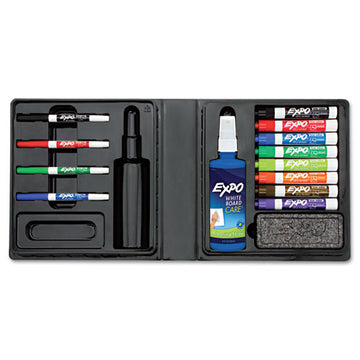 EXPO® Low-odor Dry Erase Marker, Eraser And Cleaner Kit, Medium Assorted Tips, Assorted Colors, 12-set freeshipping - TVN Wholesale